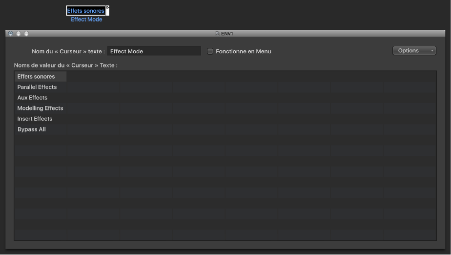 Figure. Curseur Texte.