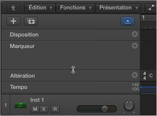 Figure. Redimensionnement de pistes globales.