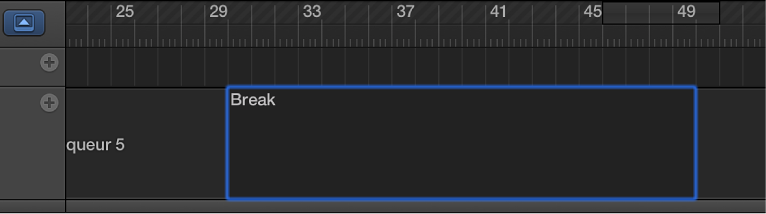 Figure. Piste des marqueurs avec marqueur en cours de changement de nom.