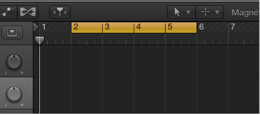 Figure. Zone de cycle jaune dans la règle.