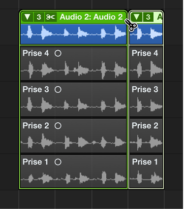 Figure. Coupure d’un dossier de prises.