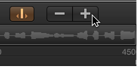 Figure. Bouton Plus et Moins dans l’éditeur d’échantillons