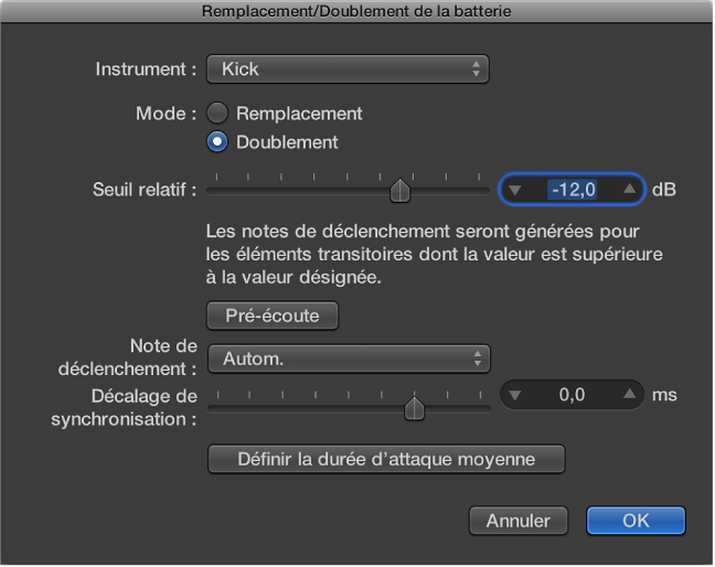 Figure. Zone de dialogue Remplacement/Doublement de la batterie.