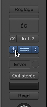 Figure. Pointeur placé sur le bouton Ignorer à gauche du slot.
