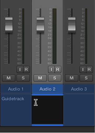 Figure. Bouton Notes dans la zone Table de mixage.