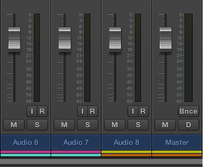 Figure. Mesures des surfaces de contrôle au bas des tranches de console.