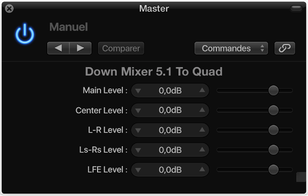 Figure. Fenêtre du module Down Mixer.