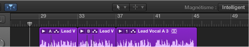 Figure. Zone Pistes reprenant la règle et la tête de lecture.