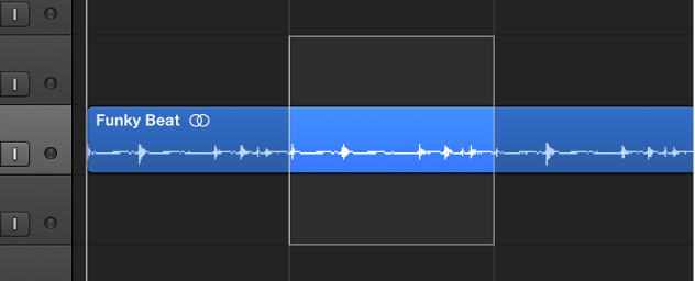 Figure. Rectangle de sélection dans la zone Pistes.