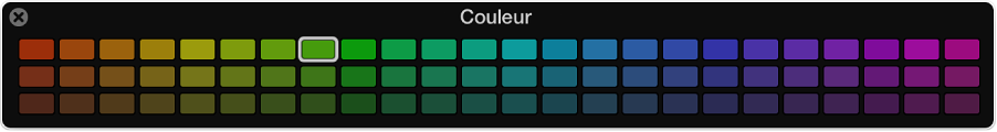Figure. Palette des couleurs