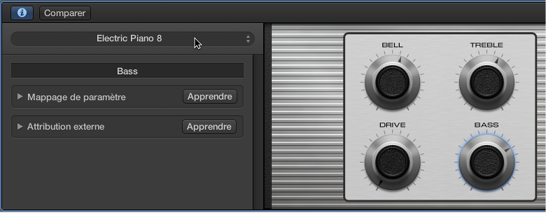 Figure. Inspecteur de Smart Control ouvert