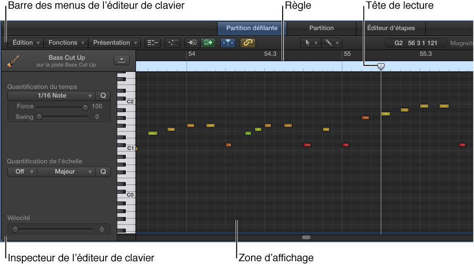 Figure. L’éditeur de clavier.