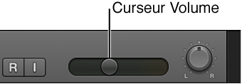 Figure. Curseur de volume d’une piste.