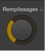 Figure. Potentiomètre Fills dans l’éditeur de drummer.