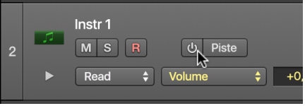 Figure. Bouton Activé/Désactivé de l’automation.