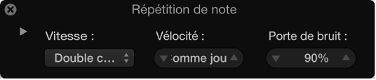 Figure. Zone de dialogue Répétition de note initiale.