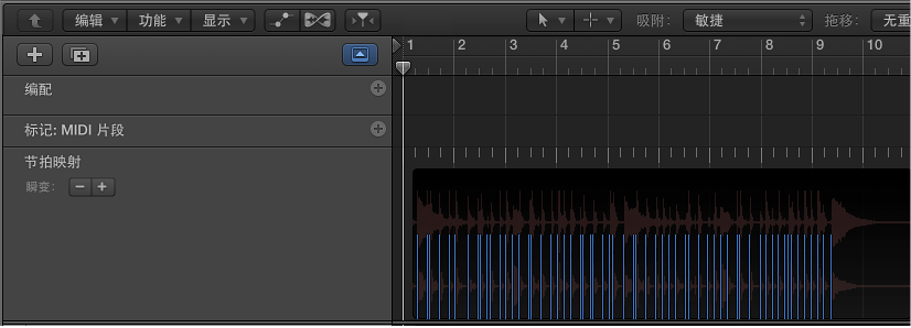 图。 节拍映射轨道。