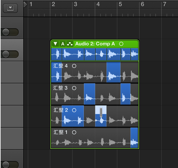 图。 点按汇整的未选定区域。