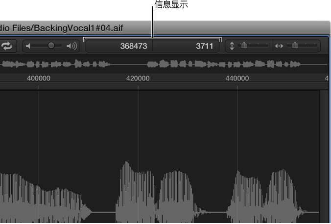 图。 样本编辑器中的信息显示。