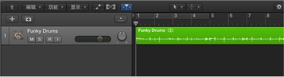 图。 显示所选音轨的“轨道”区域。