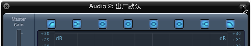 图。 指向插件窗口右上角的图标。