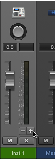 图。 带有添加按钮的乐器通道条。
