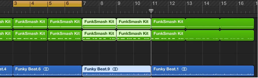 图。 显示定位符之间重复部分结果的“轨道”区域。