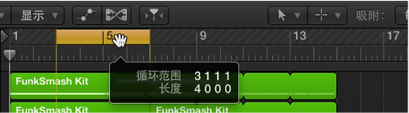 图。 通过在标尺中拖移来设置左右定位符的位置。