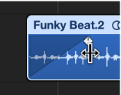 图。 片段上现有渐变上方的渐变工具。