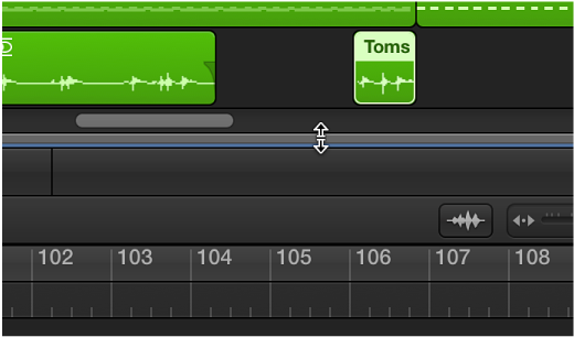 图。 显示调整大小条的循环浏览器。