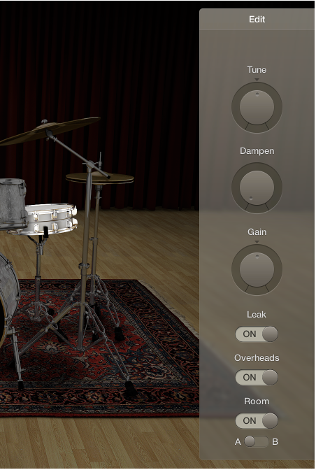 图。 Drum Kit Designer 中的“编辑”面板。