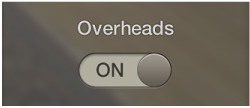 图。 Drum Kit Designer 中的“Overheads”开关。