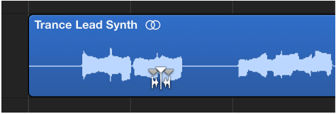 图。 显示位于瞬变标记上方的 Flex 工具的外观。