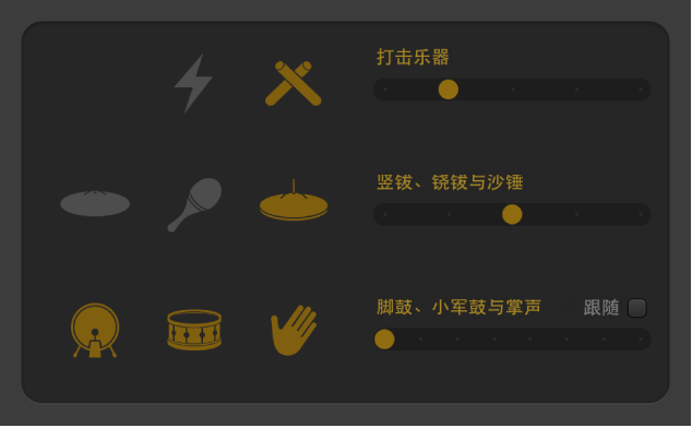 图。 显示电子模式变化控制的鼓手编辑器。