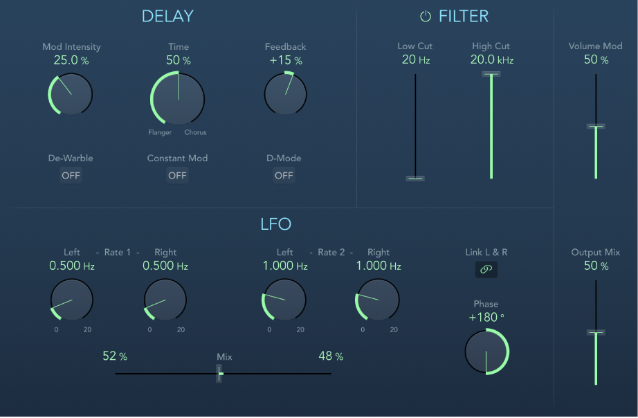 Figure. Modulation Delay window.