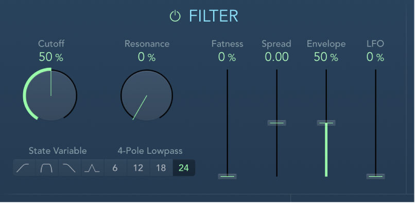 Figure. Filter parameters.