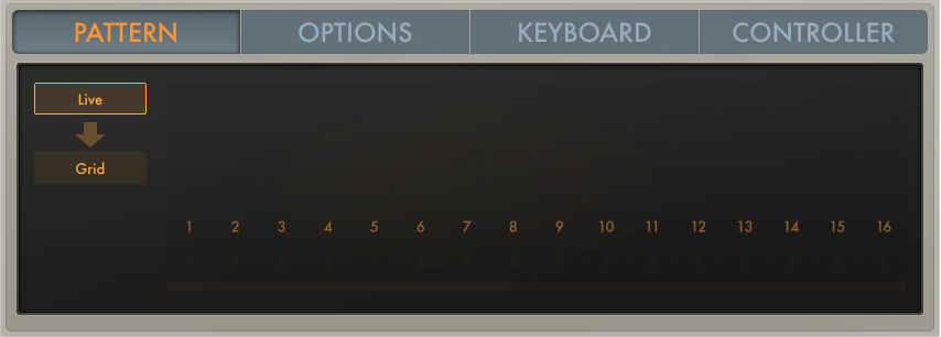 Figure. Arpeggiator Pattern parameters.