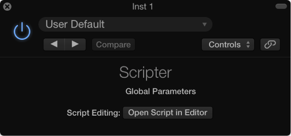 Figure. Scripter window.