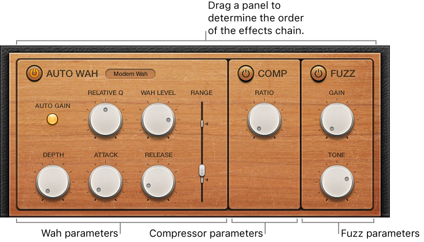 Figure. Fuzz-Wah effect window.
