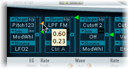 Figure. Intensity slider, being set to the maximum amount.