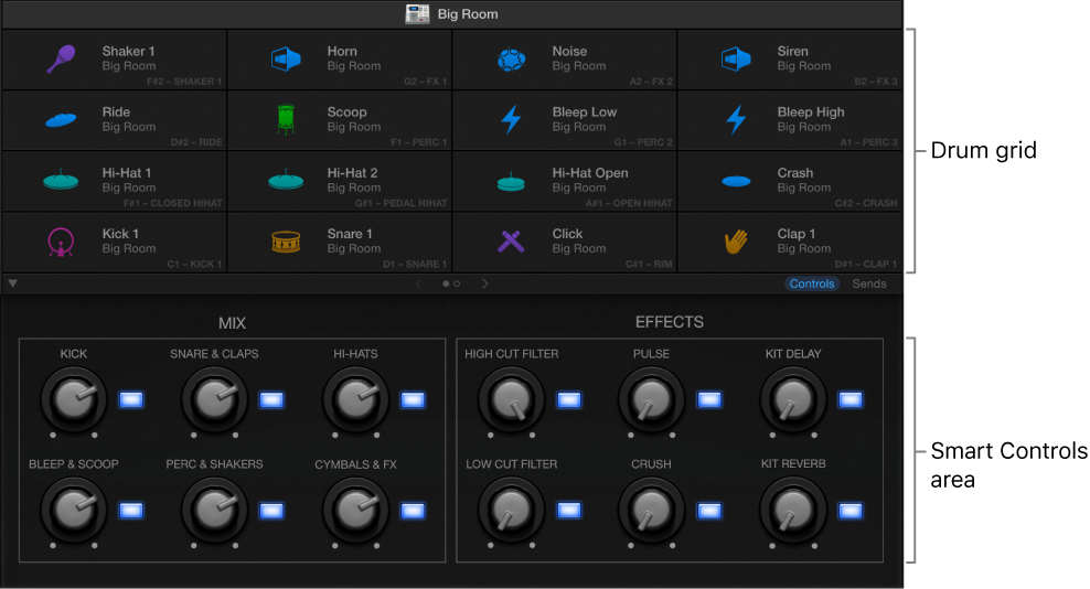 Figure. Drum Machine Designer interface.