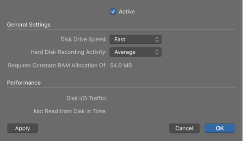 Figure. Virtual Memory window.