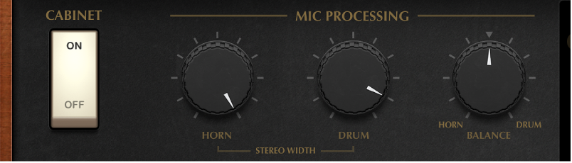 Figure. Vintage B3 Rotor Cabinet Real microphone parameters.