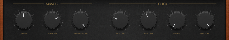 Figure. Vintage B3 Master and Click parameters.