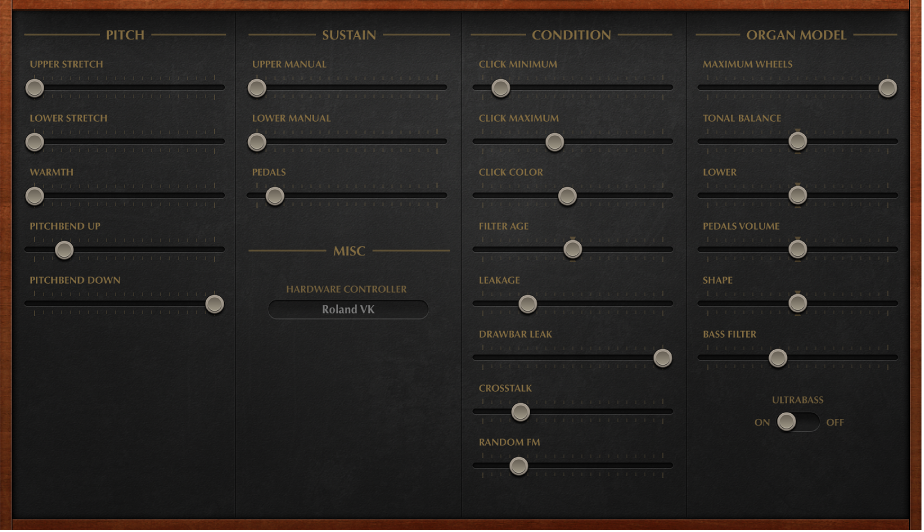 Figure. Vintage B3 Expert window parameters.