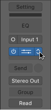 Figure. Pointing to the arrows at the right of the slot.