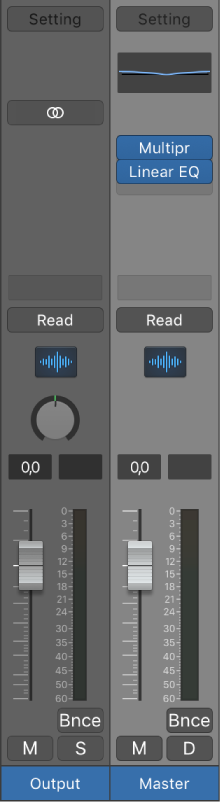 Figure. Master channel strip.