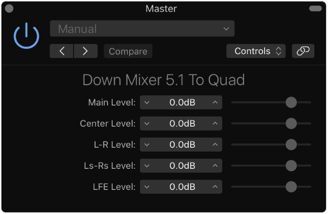 Figure. Down Mixer plug-in window.