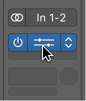 Figure. Placing the pointer over the center of a plug-in slot, to open the plug-in window.