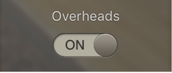 Figure. The Overheads switch in Drum Kit Designer.